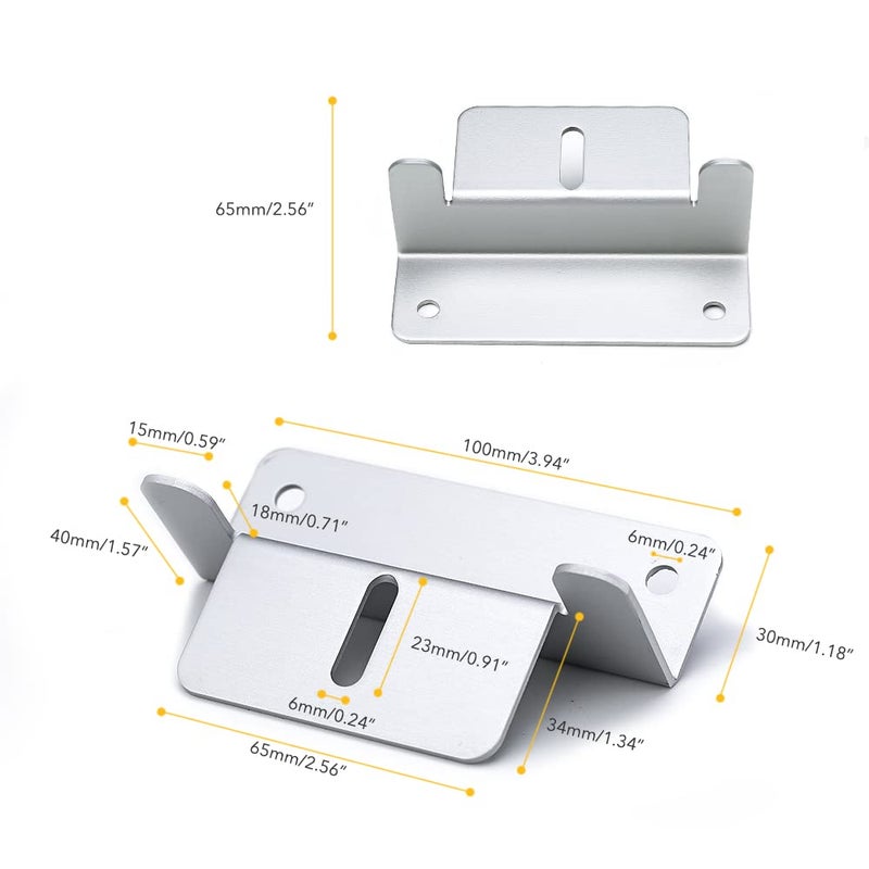 BougeRV 8 Units Solar Panel Mounting z Bracket, Supporting for RV, Roof, Boat, Off Grid, 2 Set of 4 Units - Image 3
